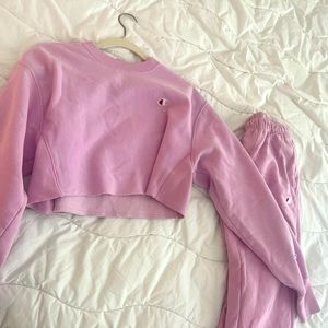 Light pink Champion jogging suit